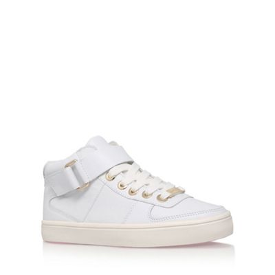 Carvela White 'Larry' flat high top sneakers